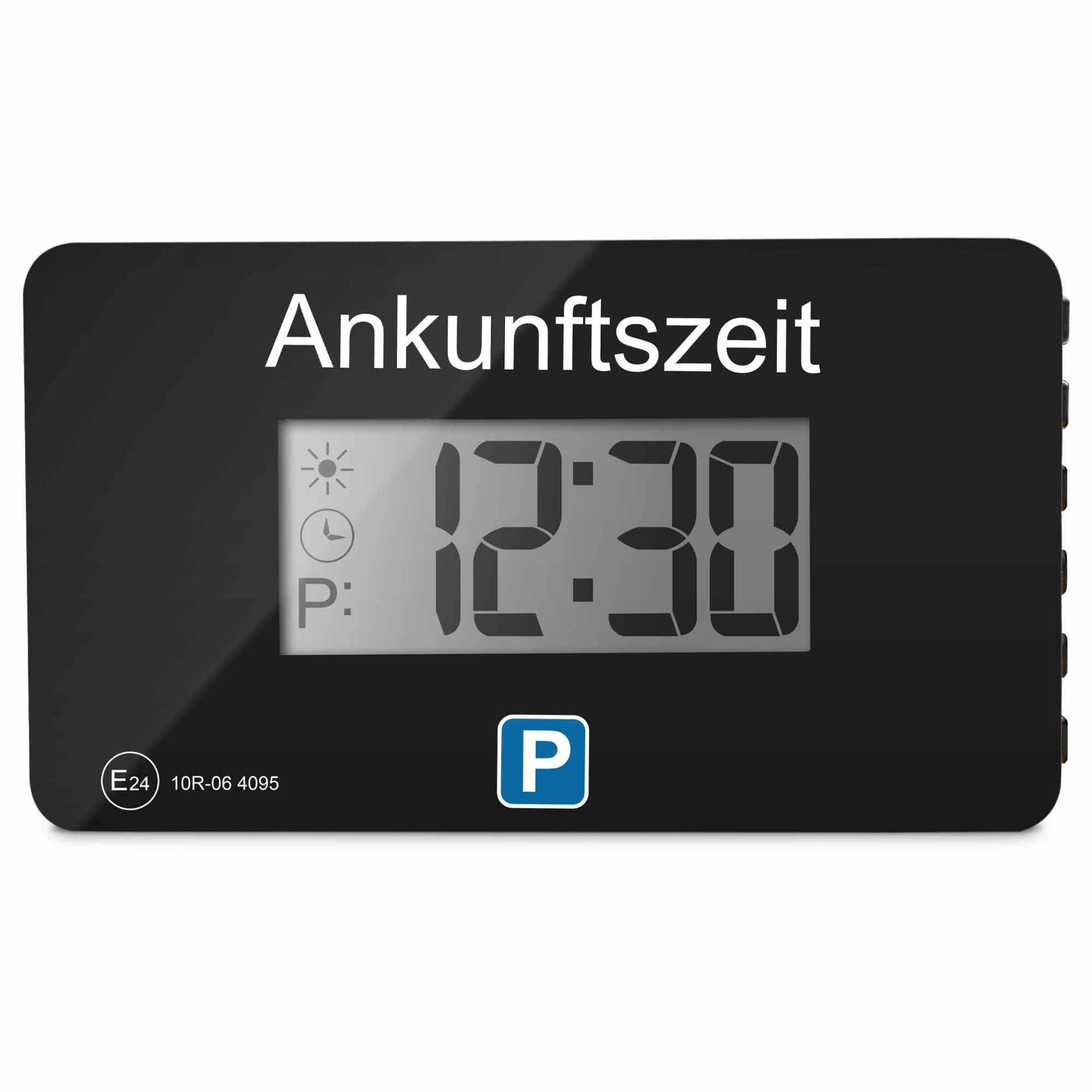Parkwächter V1 automatische Parkscheibe gemäß der Straßenverkehrsordnung, Digitale Parkscheibe für das Auto, elektronische Parkuhr, schwarz, 105 x 60 x 13 mm von Parkwächter
