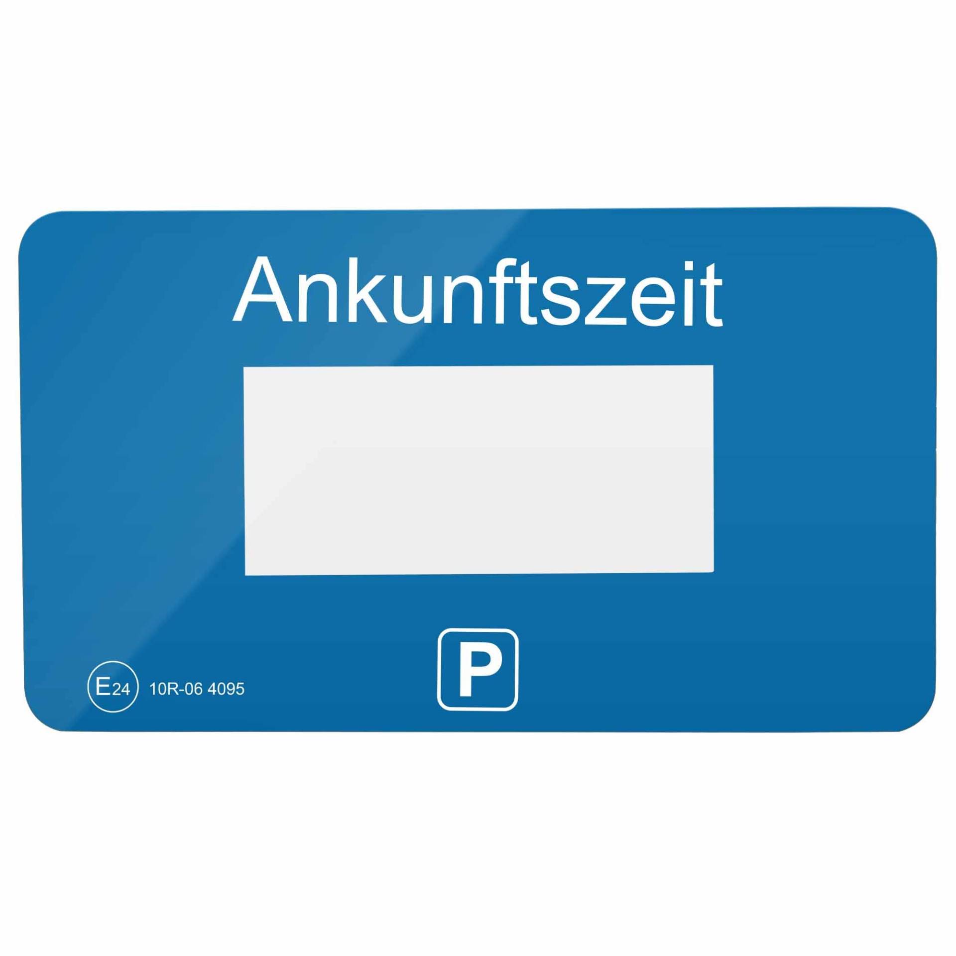 Parkwächter V1 Klebepads mit Parkscheiben-Folie für die elektronische Parkscheibe, 2 Stück, deutsch, blau von Parkwächter