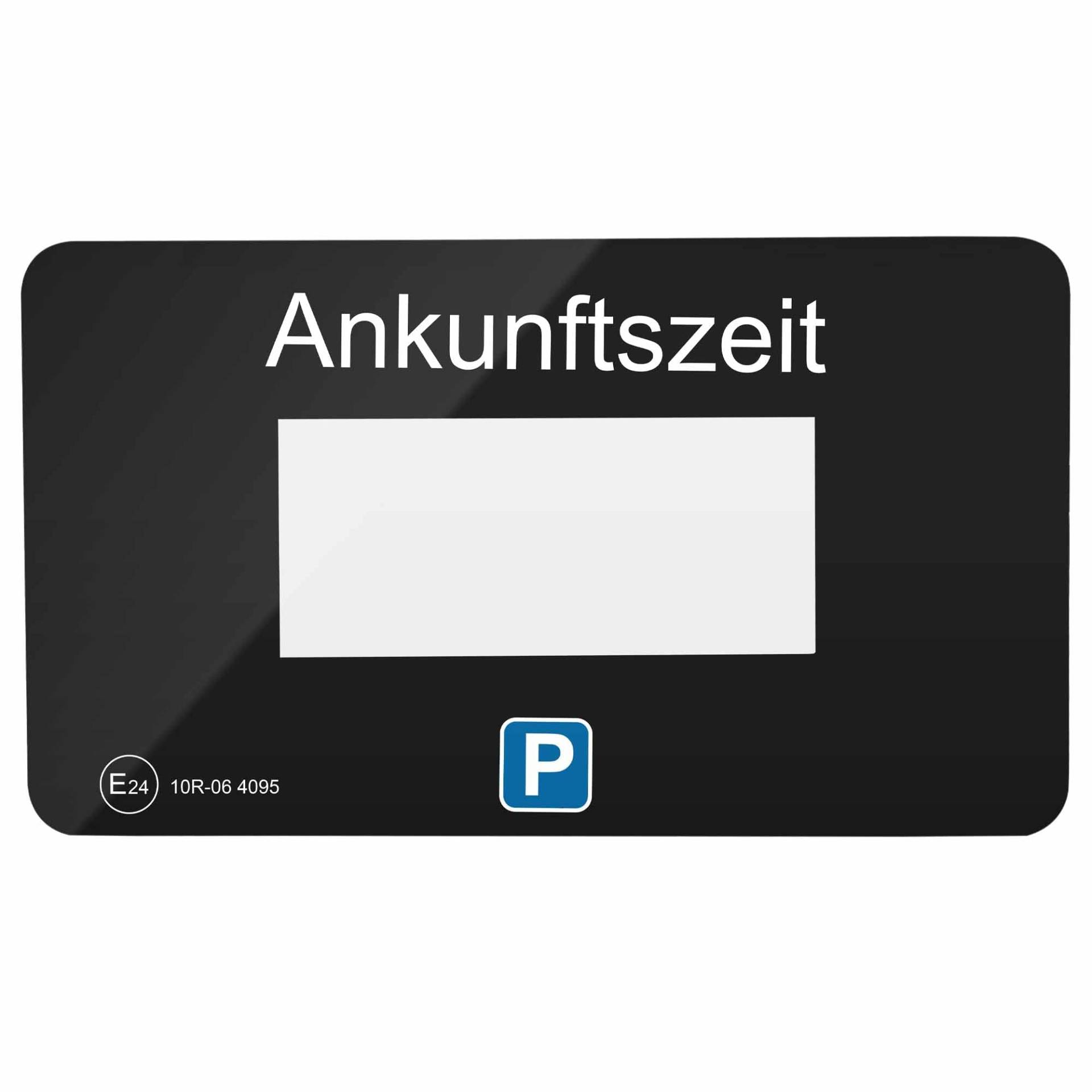 Parkwächter V1 Klebepads mit Parkscheiben-Folie für die elektronische Parkscheibe, 2 Stück, deutsch, schwarz von Parkwächter
