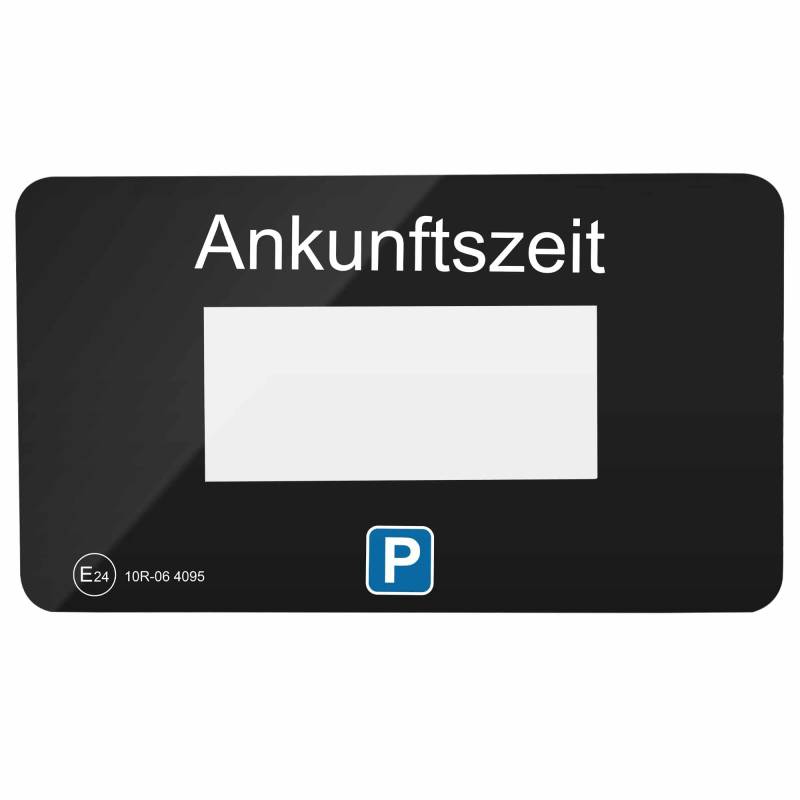 Parkwächter V1 Klebepads mit Parkscheiben-Folie für die elektronische Parkscheibe, 2 Stück, deutsch, schwarz von Parkwächter