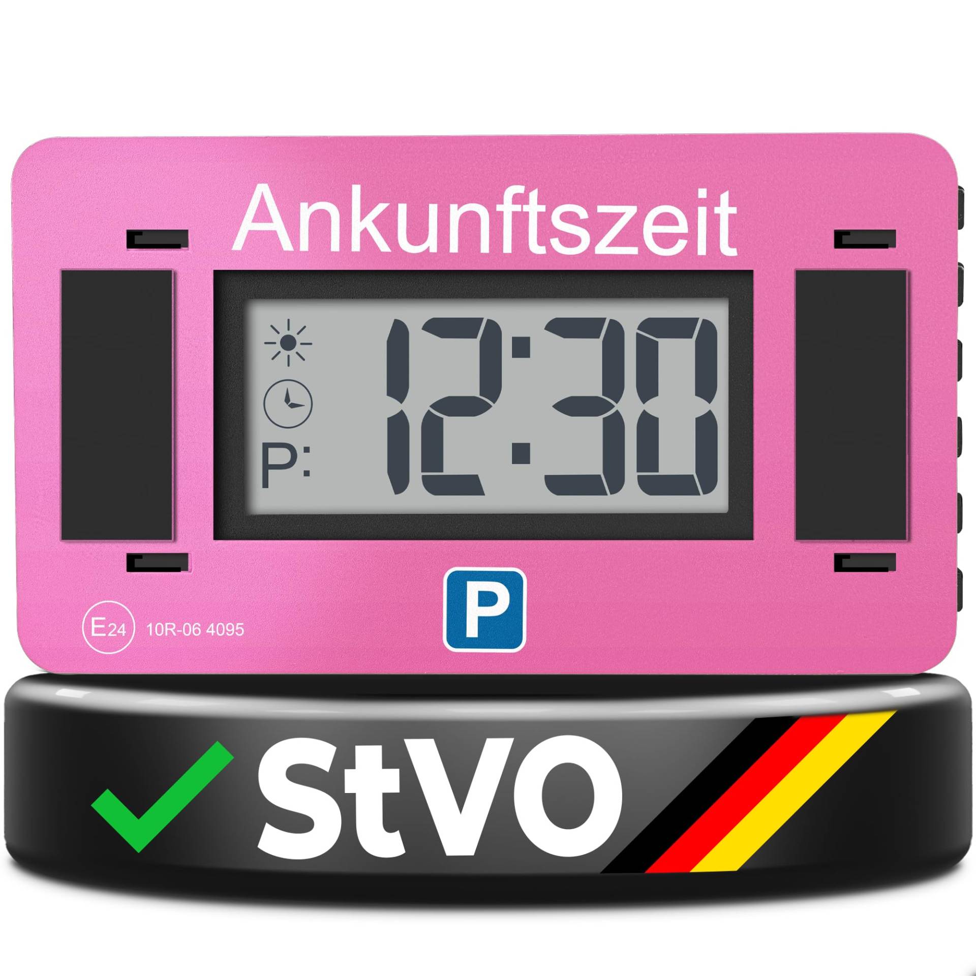Parkwächter V2 Elektronische Parkscheibe mit Zulassung nach StVO – Digitale Parkscheibe Auto – Parkscheibe Elektrisch mit Zulassung – Automatische Parkuhr mit wechselbarer Taktung – Pink Parkwächter V2 Elektronische Parkscheibe mit Zulassung nach StVO – Digitale Parkscheibe Auto – Parkscheibe Elektrisch mit Zulassung – Automatische Parkuhr mit wechselbarer Taktung – Pink von Parkwächter