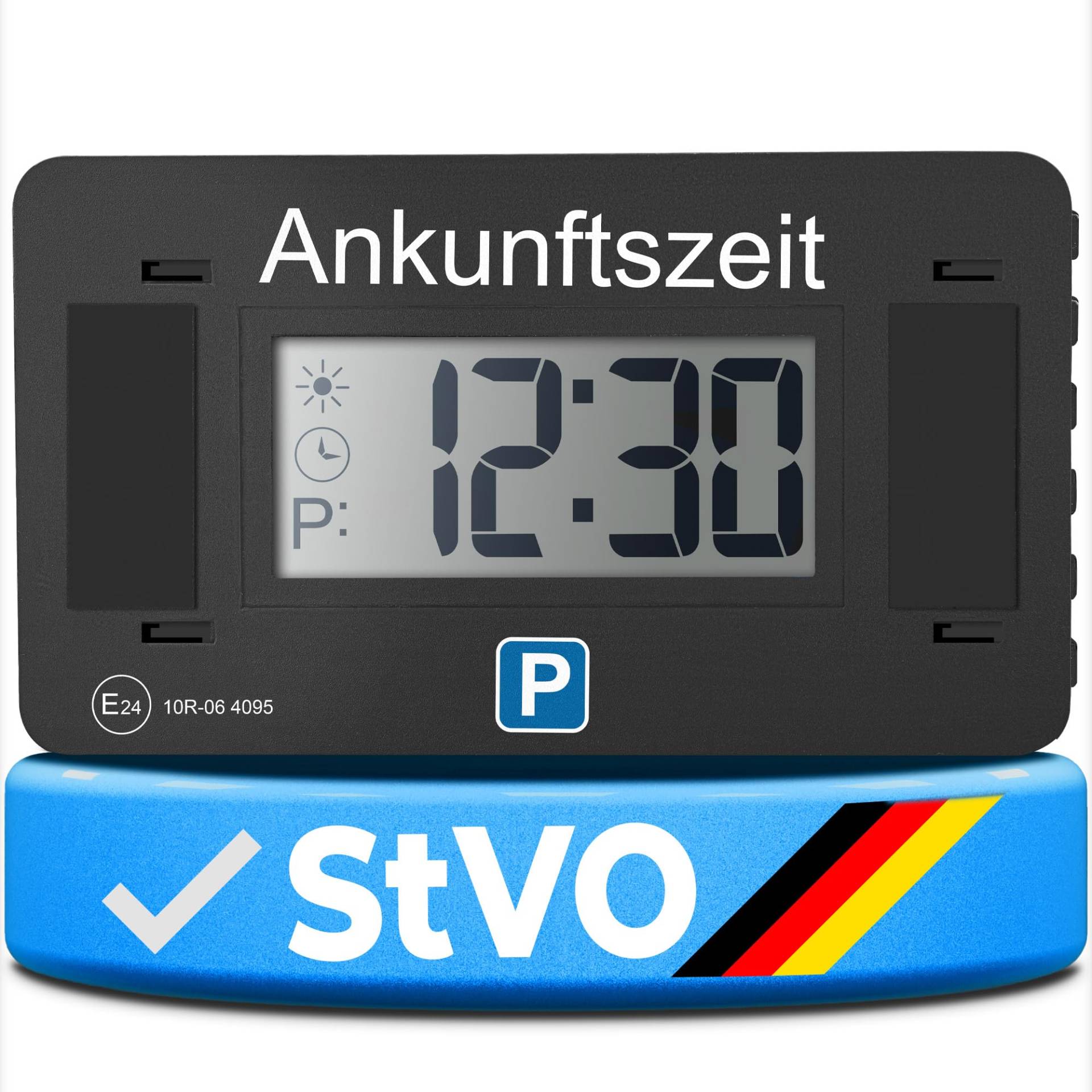 Parkwächter V2 elektronische Parkscheibe mit Zulassung fürs Auto - automatische Digitale Parkscheibe - elektrisch mit Zulassung nach StVO - Elektrische Parkuhr Auto - Schwarz Parkwächter V2 elektronische Parkscheibe mit Zulassung fürs Auto - automatische Digitale Parkscheibe - elektrisch mit Zulassung nach StVO - Elektrische Parkuhr Auto - Schwarz von Parkwächter