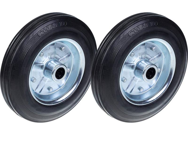 200mm Rad Stahl Centre 200kg Je 8 Lkw Räder 2er Set von Parnells