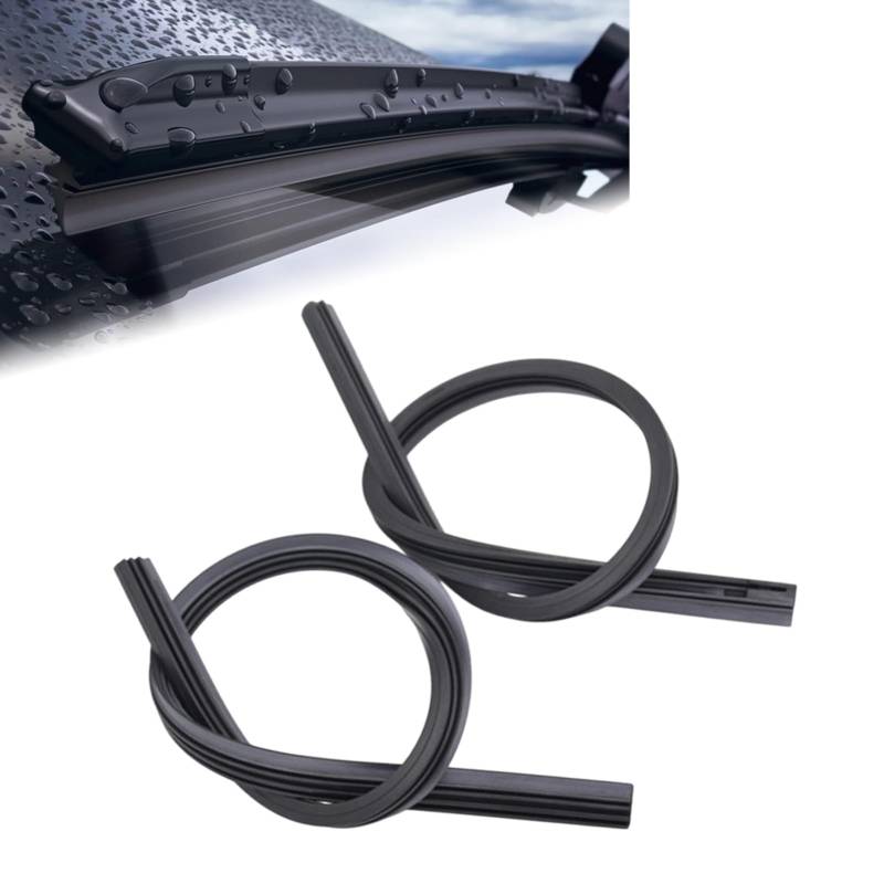 2 Stück 800 mm Scheibenwischer Gummi, Schwarze Wischergummi aus Naturkautschuk, Scheibenwischer Gummi Universal, Scheibenwischergummi Ersatz, Schwarz von Parthan