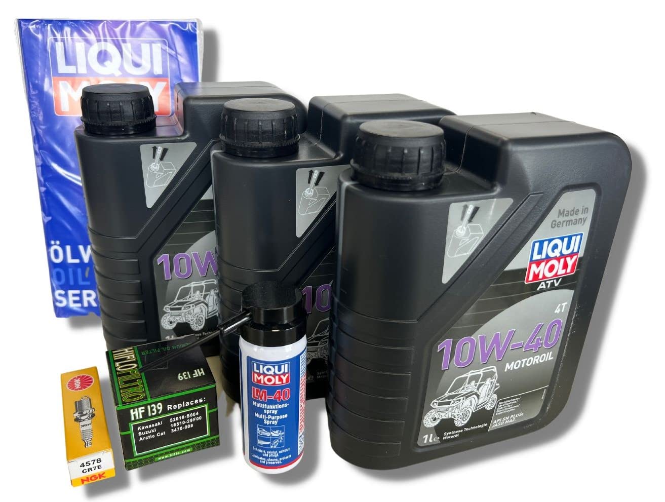 Liqui Moly Ölwechselset Wartungsset Suzuki LTZ LT-Z 400 Quadsport / 3 x Motoröl 10W40 + Ölfilter + Zündkerze + Pflegematerial Liqui Moly Ölwechselset Wartungsset Suzuki LTZ LT-Z 400 Quadsport / 3 x Motoröl 10W40 + Ölfilter + Zündkerze + Pflegematerial von Parts Europe
