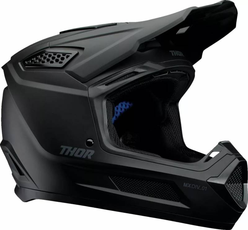 Thor MX Motocross Cross Helm Fleet Blackout schwarz, Größe: Größe M ( 57-58 ) von Parts Europe