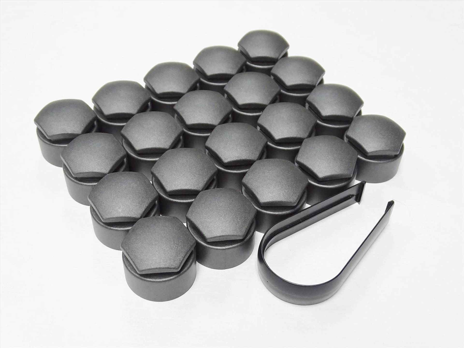 Partsdealers® Runde Radmutterabdeckungen GEMACHT FÜR Audi A1, A3, A4, A5, A6, A7, A8, TT, Q3, Q5, Q7, 17 mm (dunkelgrau matt) von Partsdealers