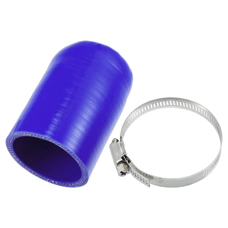 Partuto 1 Satz 50mm 1,97" ID Universal Silikonschlauchkappe Ansaug-Vakuumschlauch-Endstopfen mit Klemme - Auto für Kühlmittel-Heizungsumleitung Vakuum-Wasseranschluss - Silikon Blau von Partuto