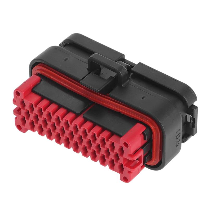 Partuto 1 Stk. Serie Universal Automotive ECU Steckverbinder - Auto Wohnmobil LKW Terminals Stecker Buchse Gehäuse Wasserdicht - PBT Schwarz Rot 35 Pin. von Partuto