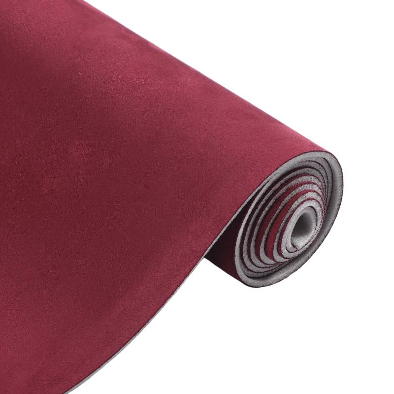Partuto 150G Headliner Stoff für Auto LKW Wohnmobil SUV Boot Automobil-Innenverkleidung DIY Dachreparatur Ersatz Wildleder Stoff Weinrot 24" L x 57" B von Partuto