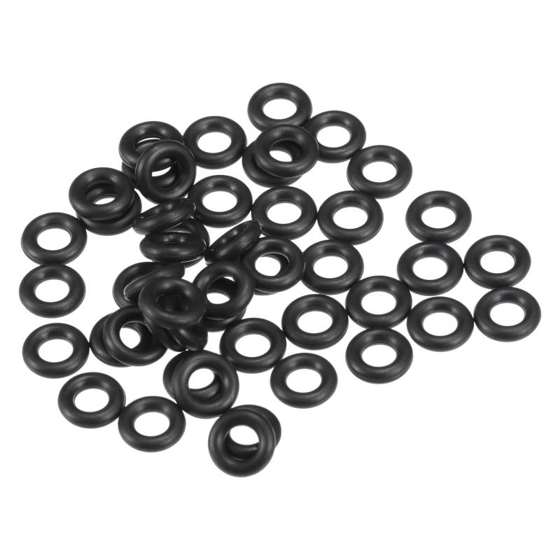 Partuto 50 Stück 3mm ID x 1,5mm CS Universal Auto O-Ring Dichtung - Auto - Wasserhahn Reparatur LKW SUV Anhänger Rohr Abdichtung Wasserdicht - NBR Gummi Schwarz von Partuto
