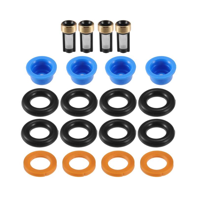 Partuto Kraftstoffeinspritzdichtung O-Ring - Autodichtungsreparatursatz - für Ford Thunderbird NBR Gummi Schwarz - 4 Sets von Partuto