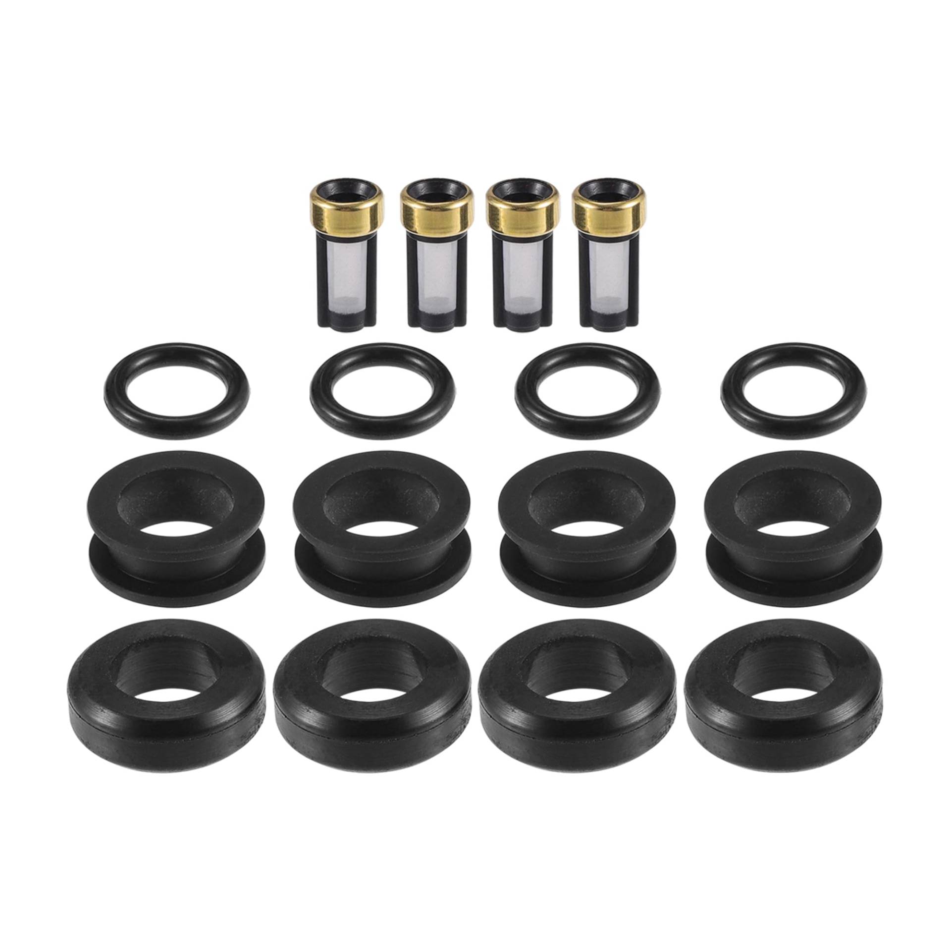Partuto Kraftstoffeinspritzdüsen-Dichtungs-O-Ring - Auto O-Ring Reparatur-Set - für Subaru WRX 2002 NBR Gummi Schwarz - 4 Sets Partuto Kraftstoffeinspritzdüsen-Dichtungs-O-Ring - Auto O-Ring Reparatur-Set - für Subaru WRX 2002 NBR Gummi Schwarz - 4 Sets von Partuto
