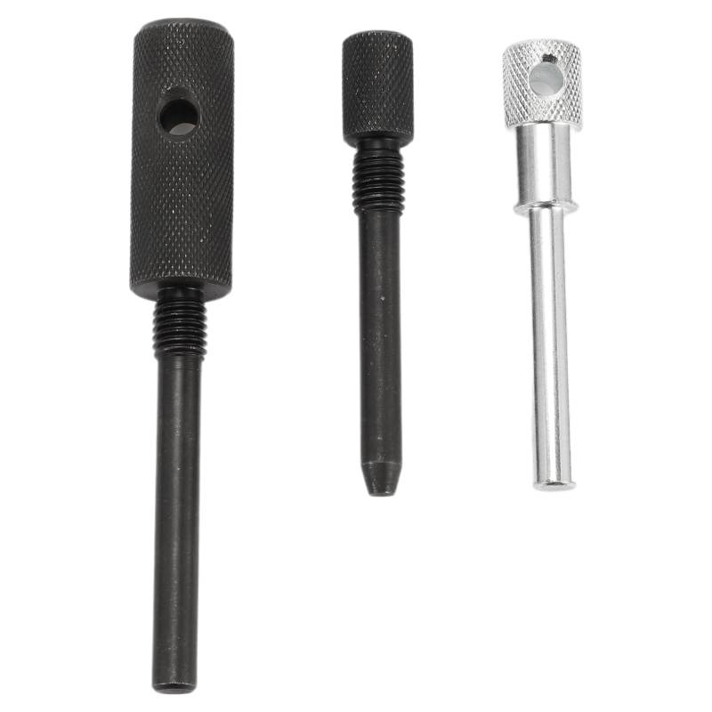 Partuto Motor-Zahnriemen-Riemenscheibenstangenwerkzeug-Set - Kurbelwellen-Riemenscheiben-Installationswerkzeug - für Renault 1.5/1.9 DCi Metall Schwarz - 1 Satz von Partuto