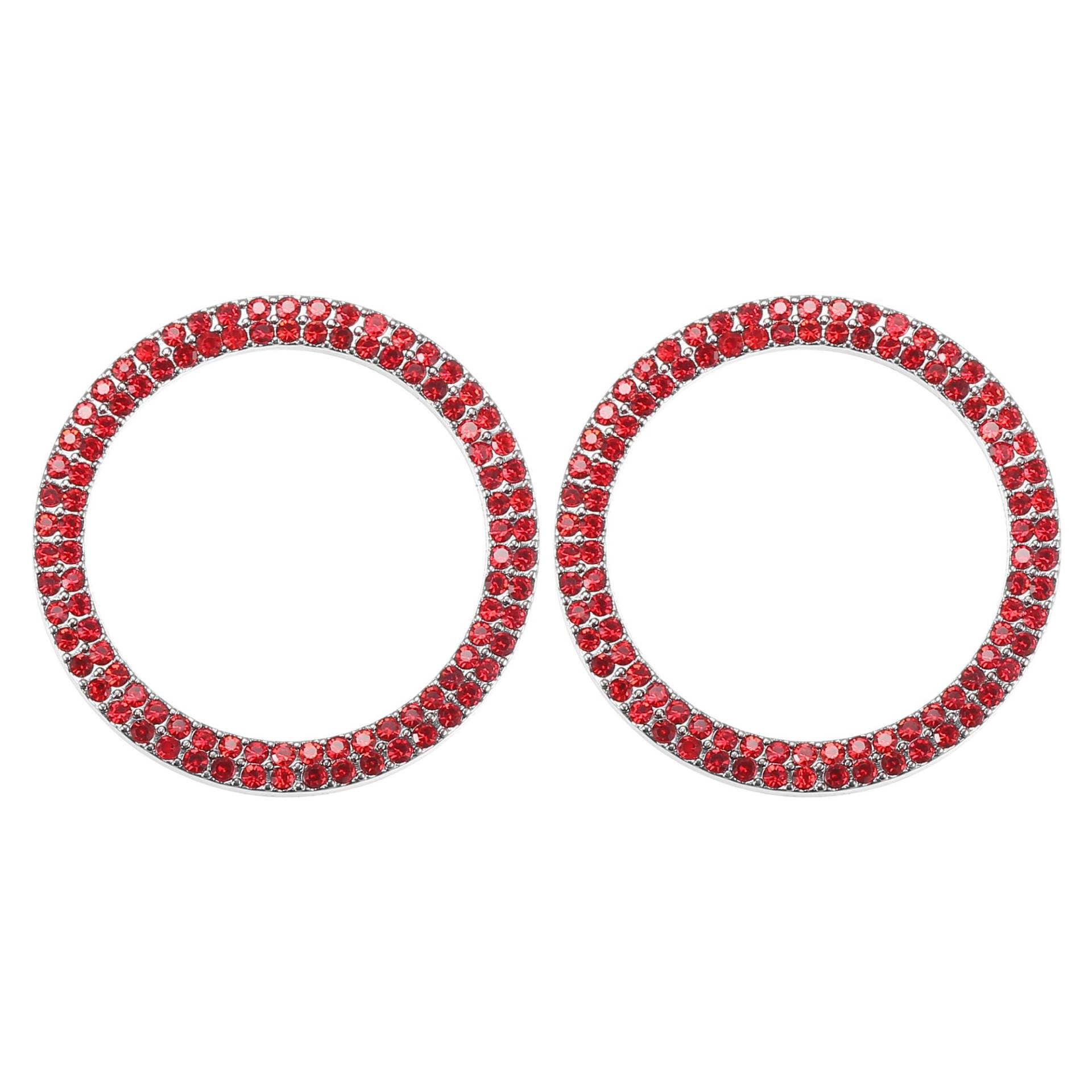 Partuto Universaler Bling Auto Motor Start Stop Knopf Abdeckung, Ein-Klick Startknopf Ring Aufkleber Faux Kristall Strass Zündknopf Verzierung Rot, 2 Stück Partuto Universaler Bling Auto Motor Start Stop Knopf Abdeckung, Ein-Klick Startknopf Ring Aufkleber Faux Kristall Strass Zündknopf Verzierung Rot, 2 Stück von Partuto
