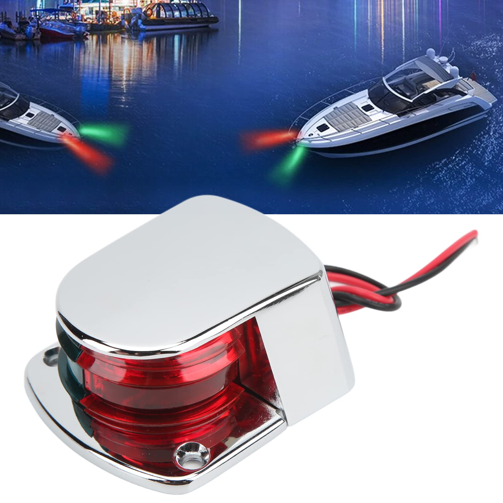Pasamer Navigationslicht für Boote, LED-Buglicht mit hoher Helligkeit, Gute Wärmeableitung, Energieeinsparung, 1 Meile Sichtbarkeit für Yacht, Segelboot, Motorboot von Pasamer