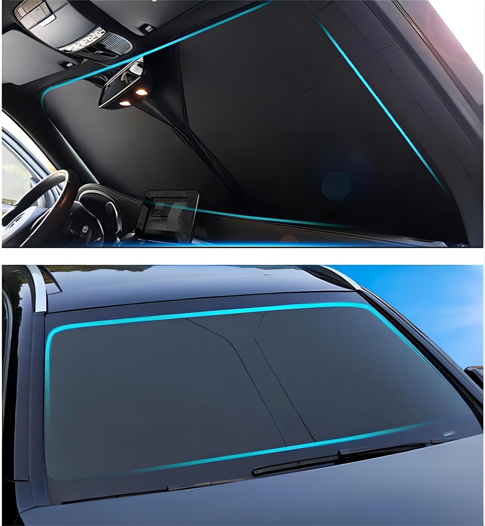 Windschutzscheiben-Sonnenschutz für Nissan Pulsar (C13) Hatchback 2014-2018, Sonnenschutz und Kühlung, Um Das Auto-Innenraum zu Schützen, Auto Zubehör,Black von Passion88