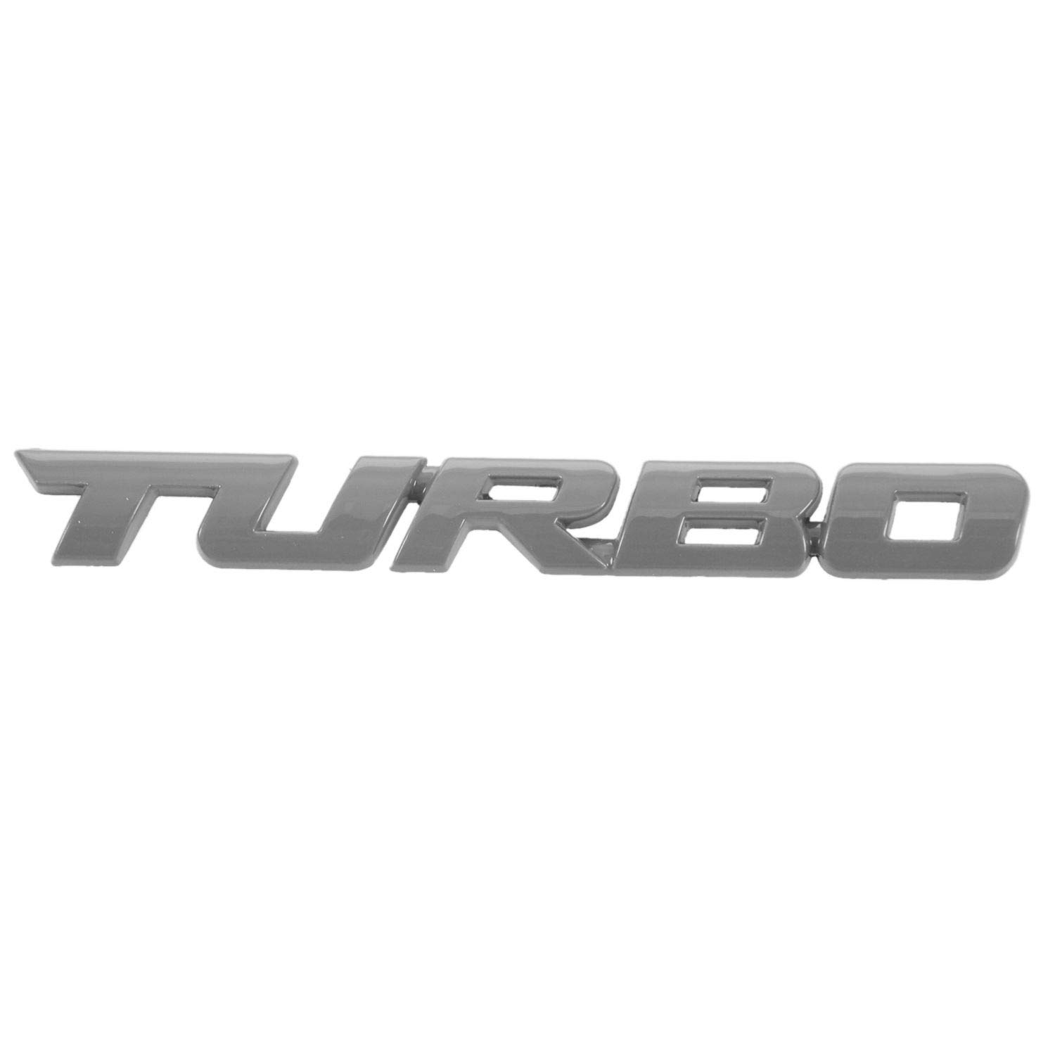 Pasyauer Turbo Universal Auto Motorrad Auto 3D Metall Emblem Abzeichen Aufkleber, Silber von Pasyauer