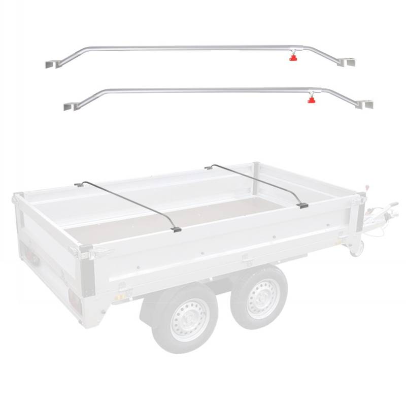 Pat 2X Anhänger Flachplanenbügel Aluminium verstellbar 132-204 cm Knaufschraube von APT