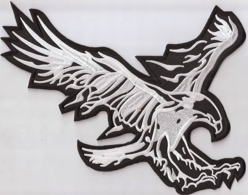Adler Eagle Big Greifvogel Biker Motorrad Rückenaufnäher Backpatch Aufbügler von Patch