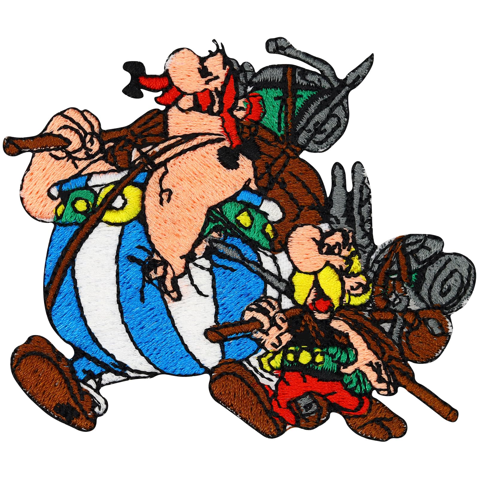 Asterix Obelix Backpacker Wandern Römer Bergführer Comic Aufnäher Aufbügln Patch von Patch