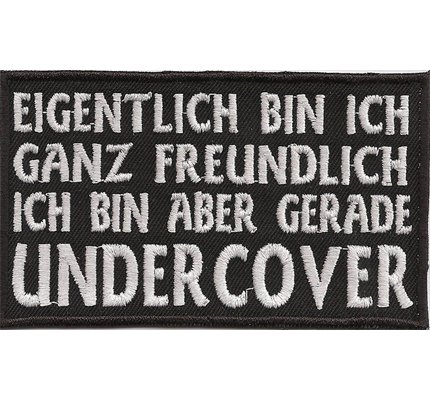 Patch Freundlich Aber Undercover, 1% Prozenter Spruch Biker Rocker Aufnäher von Patch