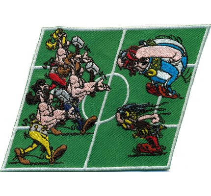 Patch Fussballfeld Asterix Obelix Ultra Hooligan Kampf Trikot Aufnäher Abzeichen von Patch