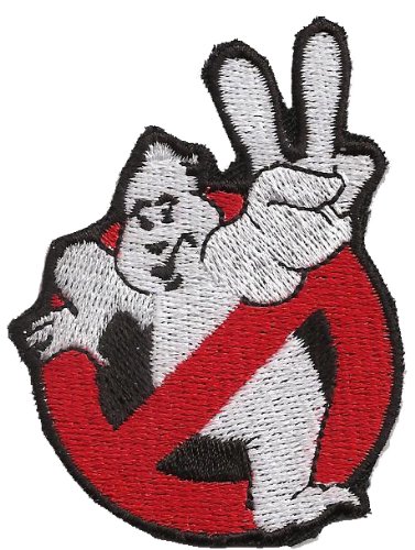 Ghostbusters Aufnäher mit Stickerei - Geisterjäger Patch zum aufnähen für Uniform/Kostüm/Overall - Geisterjäger Abzeichen Applikation, 75x55mm von PATCH KING