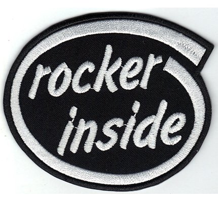 Intel Rocker Inside Motorrad Rockabilly Heavy Metal Aufnäher Aufbügler Patch Badge von Patch