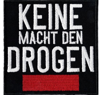 Keine Macht den Drogen Anti Drugs DEA Punk Anarchy Patch Aufnäher Aufbügler von Patch