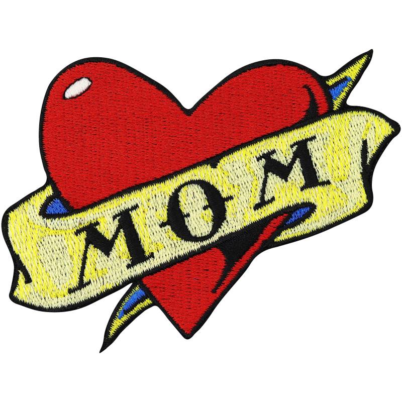 MOM Herz Tattoo Rockabilly Vintage Motorcycle Biker Aufnäher Patch Abzeichen von Patch