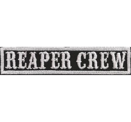 SOA sw, Reaper Crew Namensschild Rangabzeichen Motorad Kutte Patch Aufnäher von Patch
