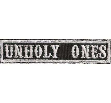 Patch SOA sw, Unholy Ones Namensschild Rangabzeichen Motorad Kutte Aufnäher von Patch