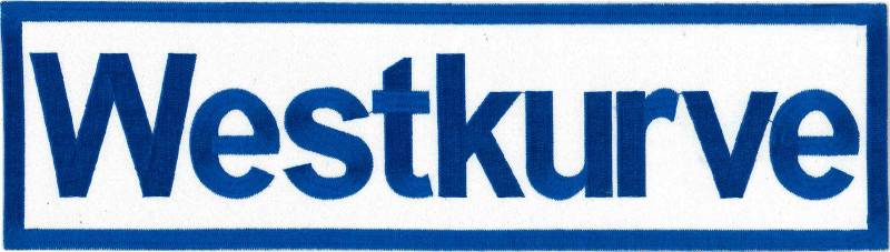 WESTKURVE Schalke Hamburg Fussball Fanclub Kutte Aufnäher BACKPATCH Abzeichen von Patch