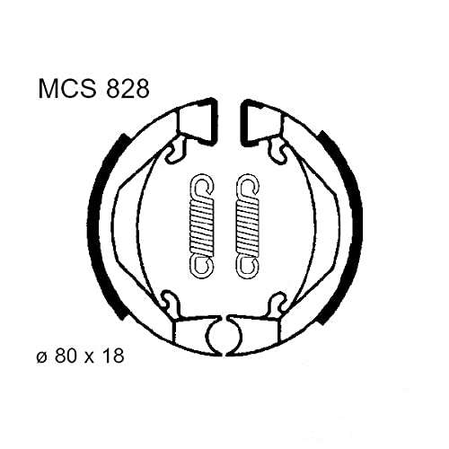 Bremsbacken hinten TRW Lucas MCS828 inkl. Federn kompatibel mit KTM SX 50 LC Pro-Senior Bj. 2002-2003 von Paughco