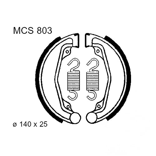 Bremsbacken vorne TRW Lucas MCS803 inkl. Federn kompatibel mit Honda CM 200 T Bj. 1980-1984 von Paughco