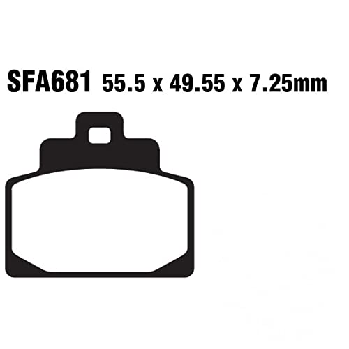 Bremsbelag hinten EBC SFA681 kompatibel mit Vespa GTS 250 ie ABS Bj. 2006-2009 von Paughco