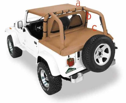 Pavement Ends Bestop 41815-15 Cargo-Abdeckung für Wrangler YJ 1992-1995, Schwarz von Pavement Ends