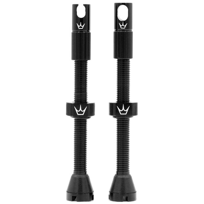 Peaty's X Chris King MK2 Tubeless Ventil Presta - Integrierter Speichenschlüssel & Ventilkernentfernungskappen, Mountainbike, Rennrad Fahrrad Reifen, Kompatibel einfügen, 7075 Aluminium - 60mm Schwarz von Peaty's
