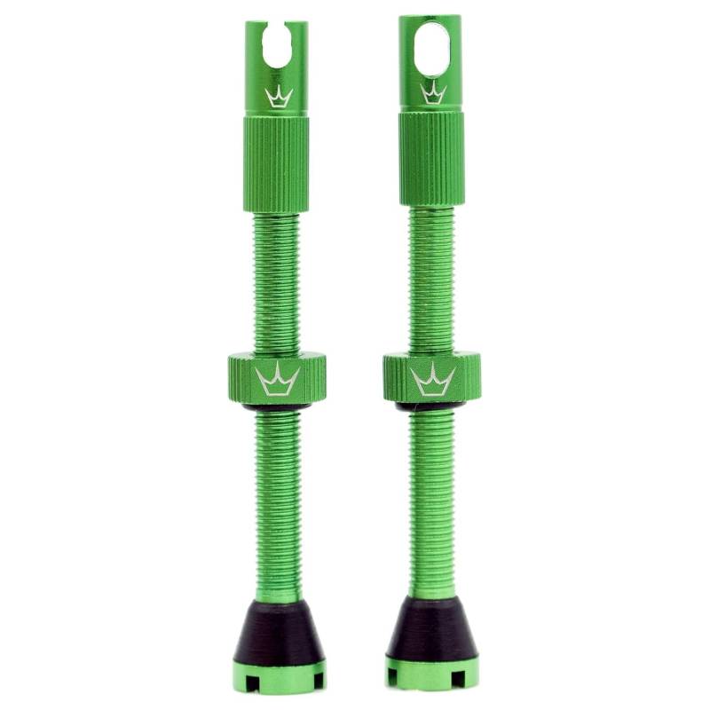 Peaty's X Chris King MK2 Tubeless Ventil Presta - Integrierter Speichenschlüssel & Ventilkernentfernungskappen, Mountainbike, Rennrad Fahrrad Reifen, Kompatibel einfügen, 7075 Aluminium - 60mm Smaragd von Peaty's