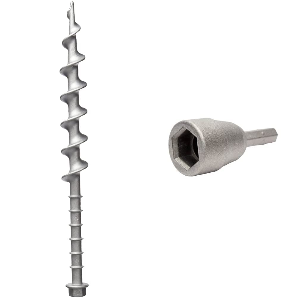 Peggy Peg Schraubhering Aluminium 31 cm 2er Set & Hammer und Werkzeuge Adapter Tool, 39056 Peggy Peg Schraubhering Aluminium 31 cm 2er Set & Hammer und Werkzeuge Adapter Tool, 39056 von Peggy Peg