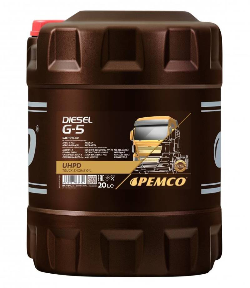 DIESEL G-5 SAE 10W-40 20 Liter von Pemco