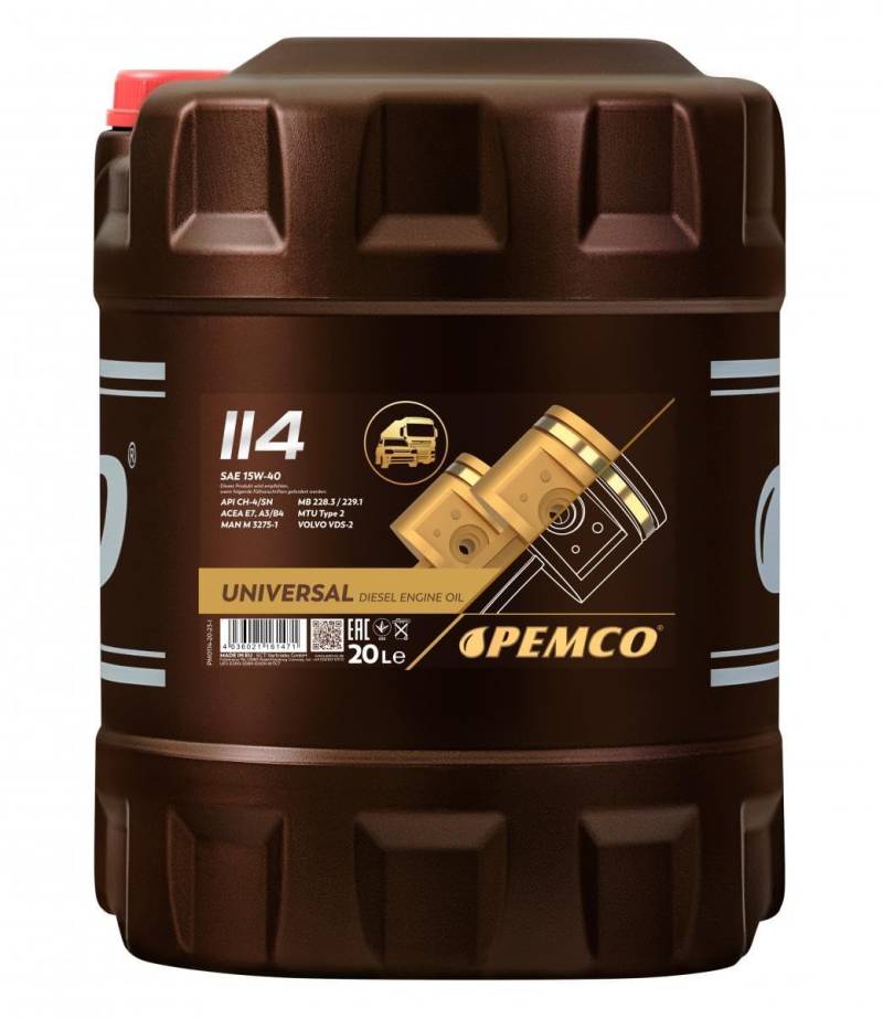 114 SAE 15W-40 20 Liter von Pemco