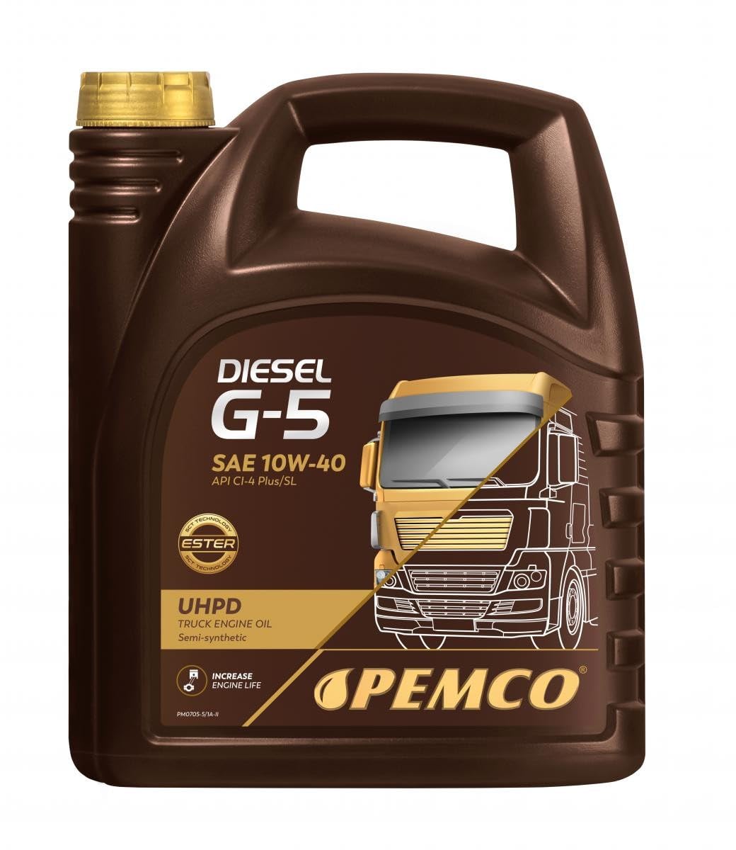 Pemco Motoröl Lwk Truck Diesel G-5 10W-40 Uhpd Engine Oil Pm0705-5 5L von Pemco