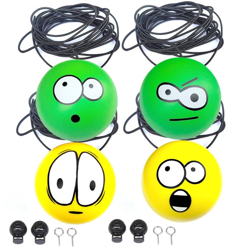 Garagenstoppschild Parkhilfe, 4PCS Garage Parkhilfe, niedliche und lustige große Augen helfen beim Seil, Ballstoppsystem für Anfänger, Assist, Assist von Peosaard