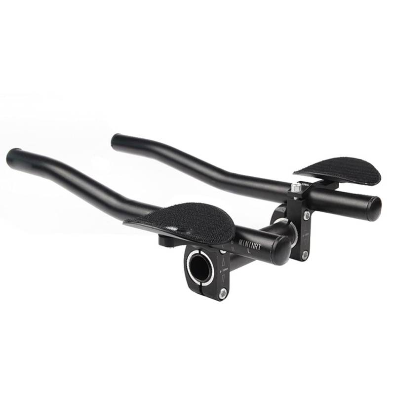 Peosaard Aluminium Aero Bars für Radfahren, Schwarz, Mountainbike, Lenker für Road, Triathlon, Entspannung, Aluminiumlegierung, 34 cm, 31.8mm/26mm Durchmesser von Peosaard