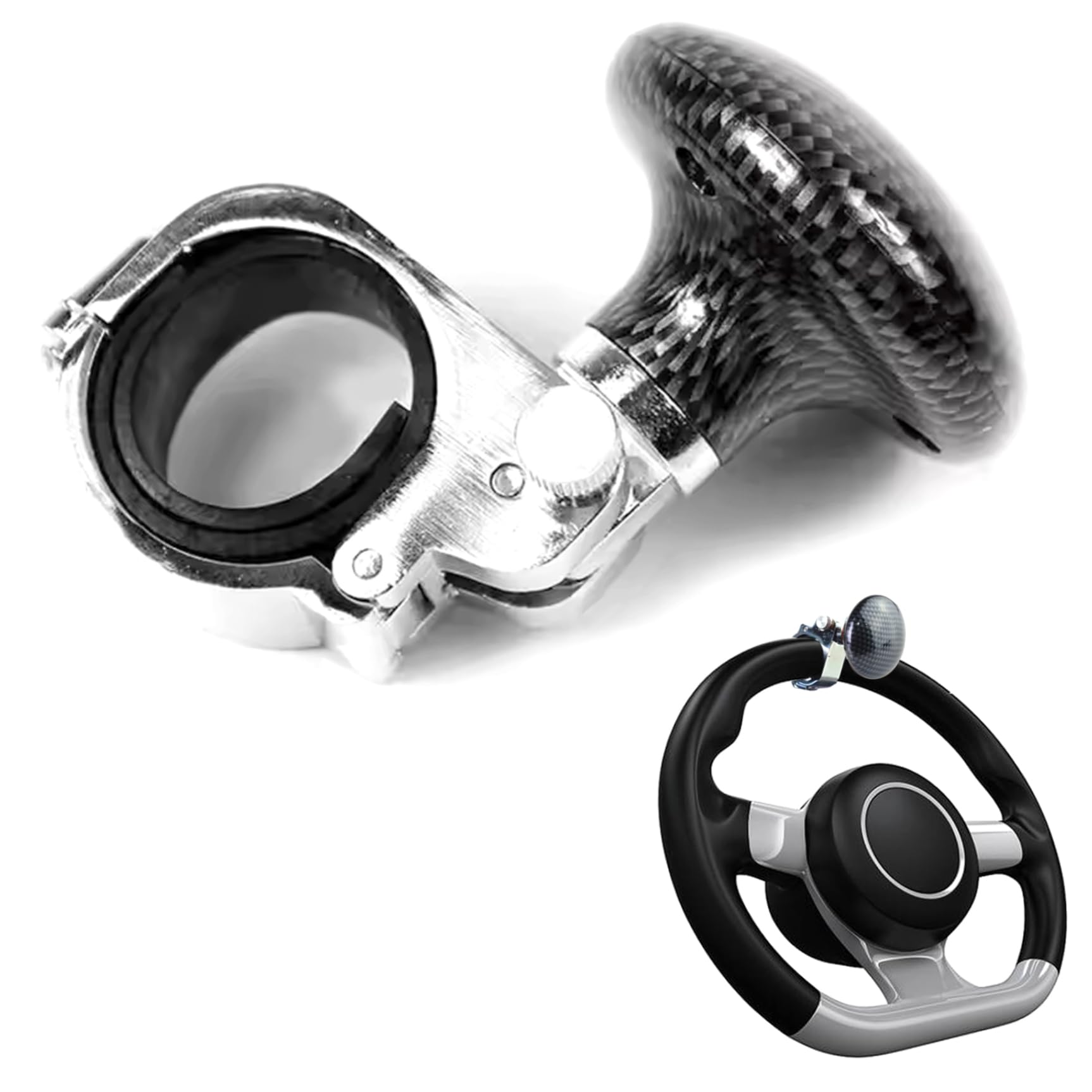 Lenkradkugel, Lenkradspinner Knopf Verstellbares Harz und Aluminiumlegierknopf -Auto drehen Asiesting Griff Fit Trucks, Spinner, Plaid Lenkradkugel, Lenkradspinner Knopf Verstellbares Harz und Aluminiumlegierknopf -Auto drehen Asiesting Griff Fit Trucks, Spinner, Plaid von Peosaard
