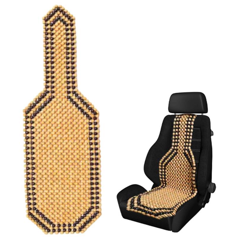 Perlen Sitzbezug, Perlenautositzabdeckung, natürliches Holz, kühle erfrischende Rückenmassaging Komfortkissen Matte, Universal für Autowagen im Sommer, Perle, Perle von Peosaard