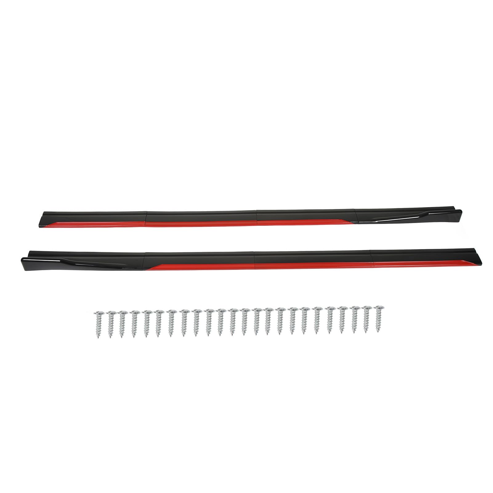 Auto-Seitenschweller, Lippenspoiler-Verlängerung, Frontstoßstangenlippe, 8 Stück, Rote Auto-Seitenschweller, Glänzend Schwarz, Seitenlippen-Splitter, Verlängerung, Flügelverkleidung, Karosserie-Set, E Auto-Seitenschweller, Lippenspoiler-Verlängerung, Frontstoßstangenlippe, 8 Stück, Rote Auto-Seitenschweller, Glänzend Schwarz, Seitenlippen-Splitter, Verlängerung, Flügelverkleidung, Karosserie-Set, E von PerGar