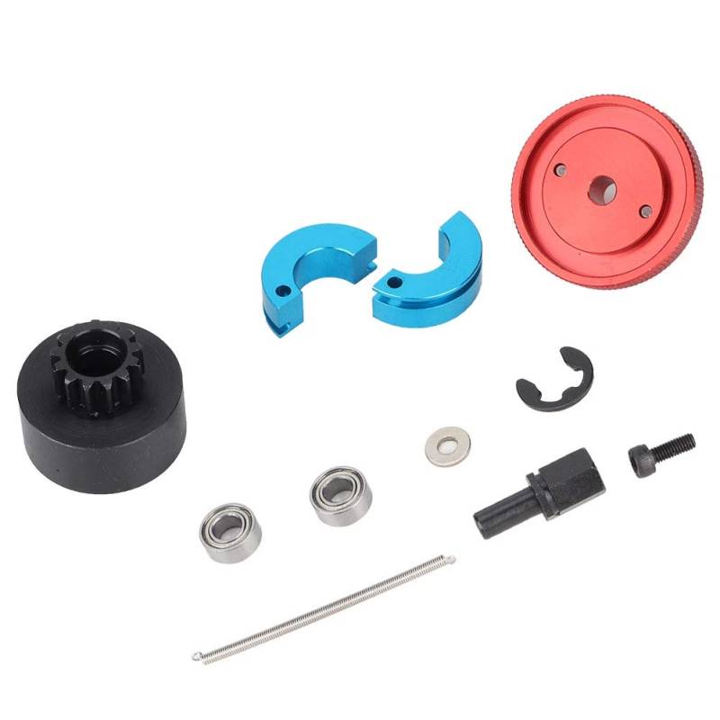 13t Schwungrad-Geschwindigkeitskupplungs-Variator-Set, 1 Set Rc-Motor-Upgrade-Teile, Glockenfedern Passend für 1/10 Rc Nitro-Motor (Rot) von PerGar